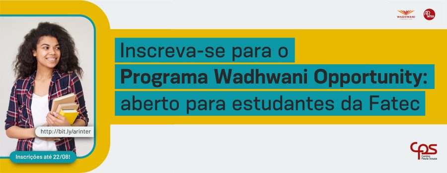 Mais uma edição do Programa Wadhwani Opportunity está com as inscrições abertas