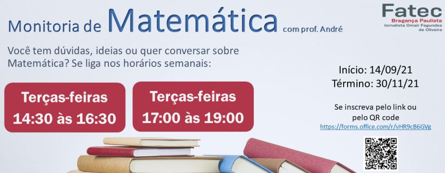 Inscrições para monitoria de Matemática